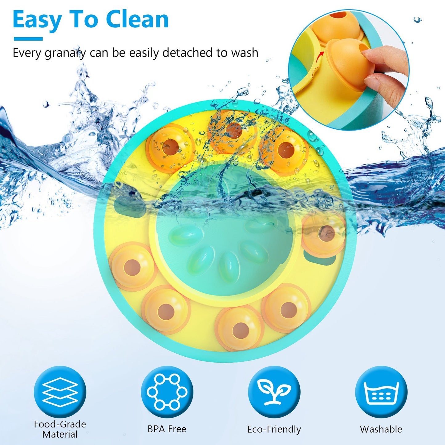 1Pc Dog Puzzle Food Feeder Slow Feeding Bowl Interactive Toy Dog Treat Dispensing Toy For IQ Training Mental Enrichment For Small Medium Large Dog Cat - DropOnline.co