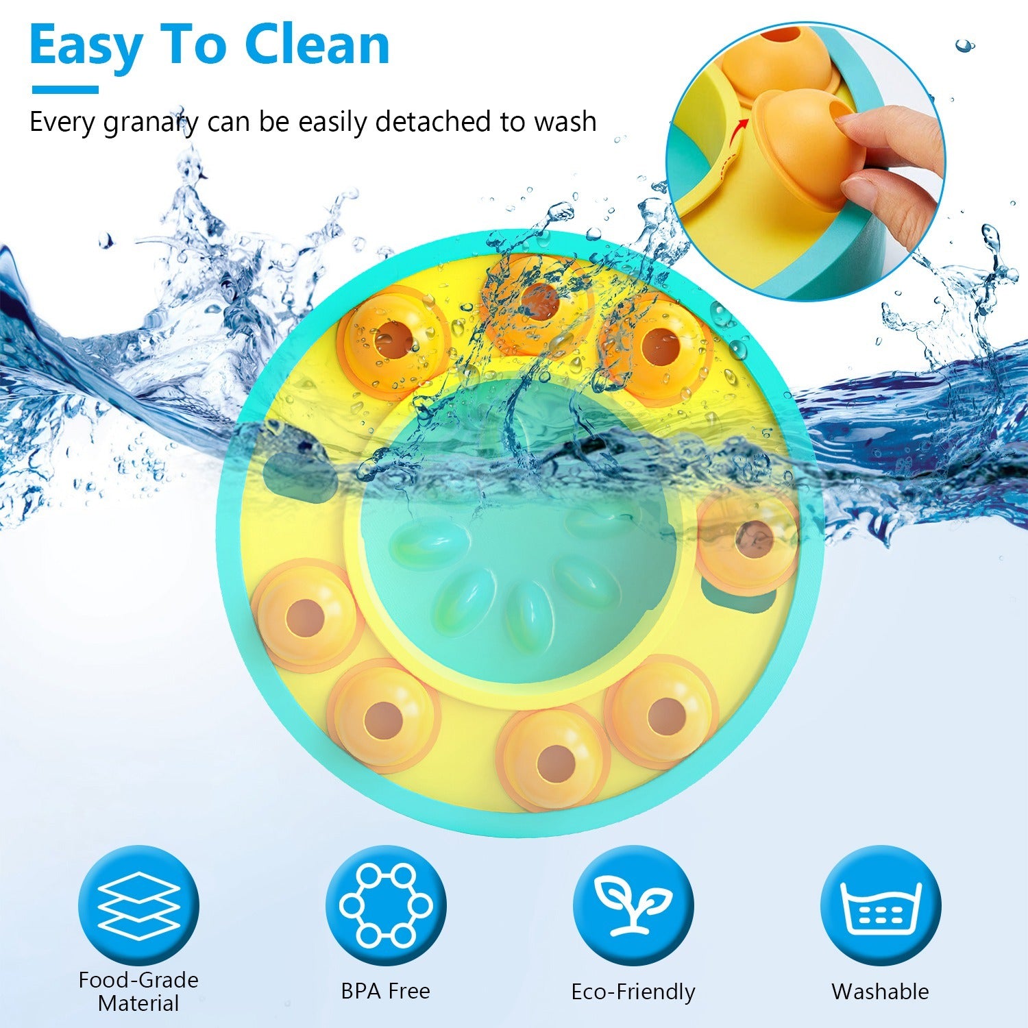 1Pc Dog Puzzle Food Feeder Slow Feeding Bowl Interactive Toy Dog Treat Dispensing Toy For IQ Training Mental Enrichment For Small Medium Large Dog Cat - DropOnline.co