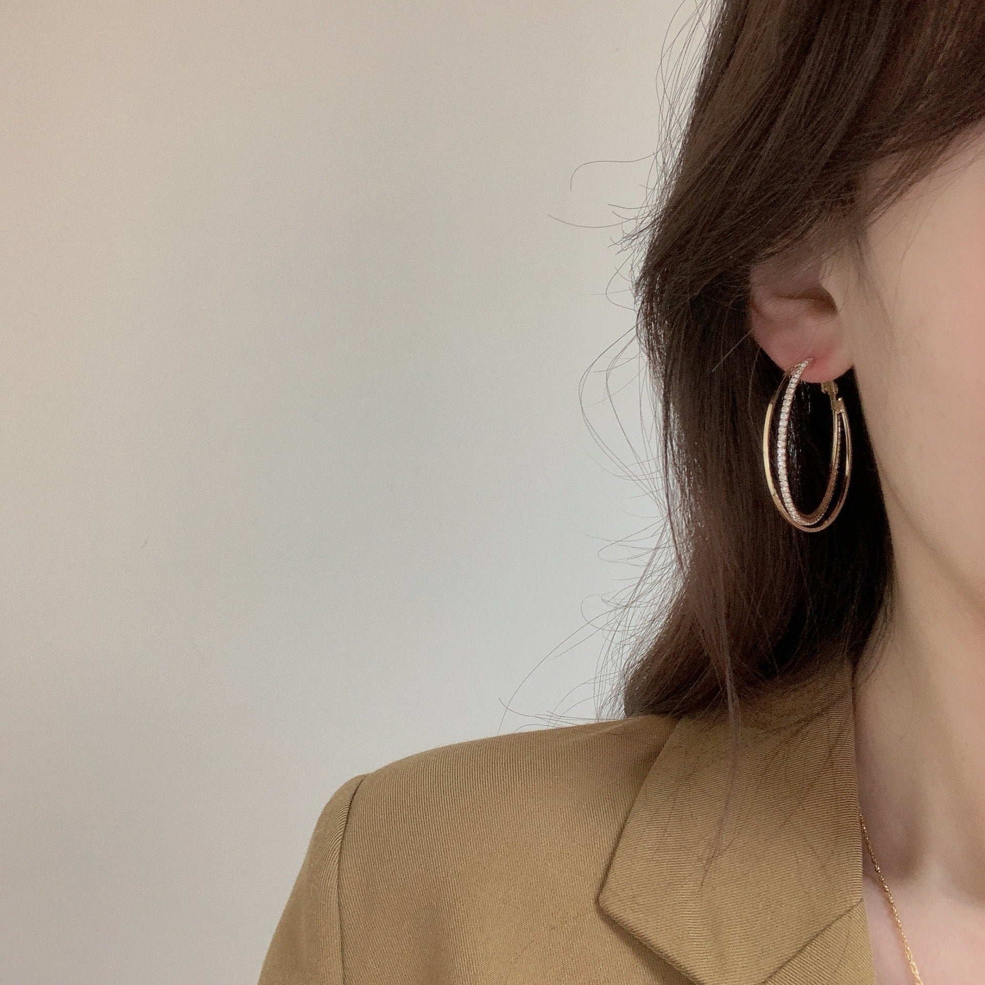 Simple Simple Bracelet Earrings Metal Cold Style Ring - DropOnline.co