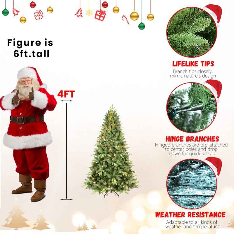 PE/PVC Christmas Tree - Green Premium Mixed Material Tree