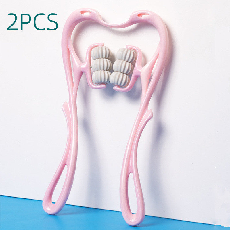 Multifunctional Manual Six-wheel Neck Massager Massage Relieve Roller Massage Tool - DropOnline.co