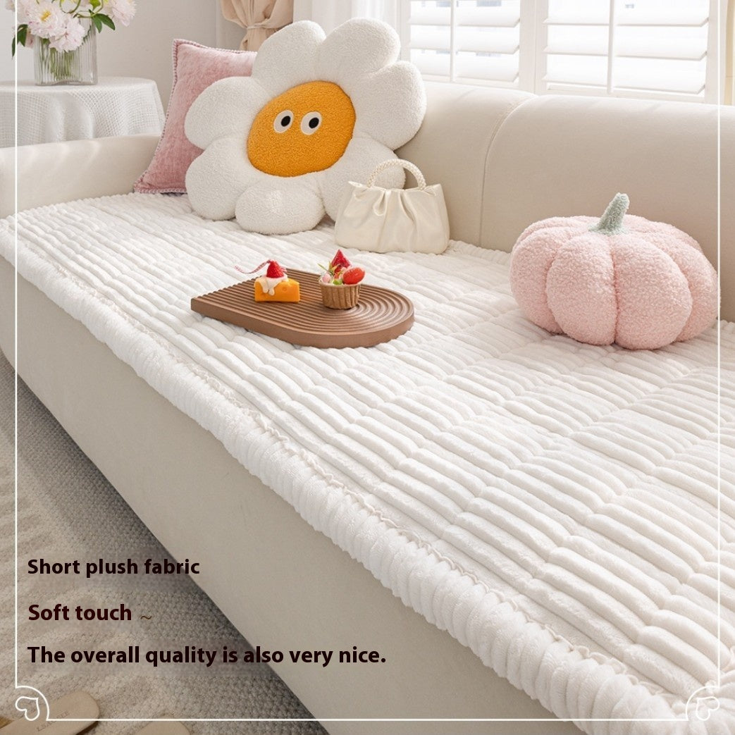 Sofa Cushion Autumn And Winter Thickening Plush Non-slip Tatami Cushion - DropOnline.co