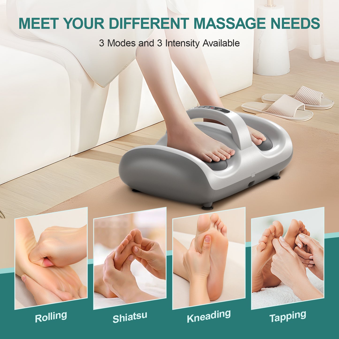 Leg Beauty Machine - Electric Foot Massager, Featuring Light Therapy Function, Adjustable Speed And Direction Control, Designed To Help Relax The Body And Relieve Pain - DropOnline.co