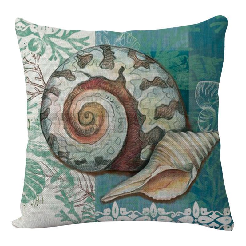Cushion Covers Sea Turtle Printed Throw Pillow Cases For Home Decor Sofa Chair Seat - DropOnline.co
