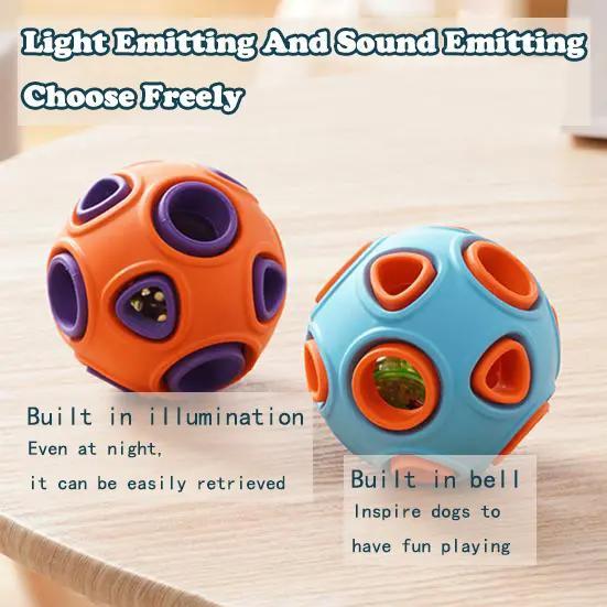 Dog Rubber Ball With Bell Sound, 2-Pack, Interactive Pet Chew Toy For Puppies And Small Dogs - DropOnline.co