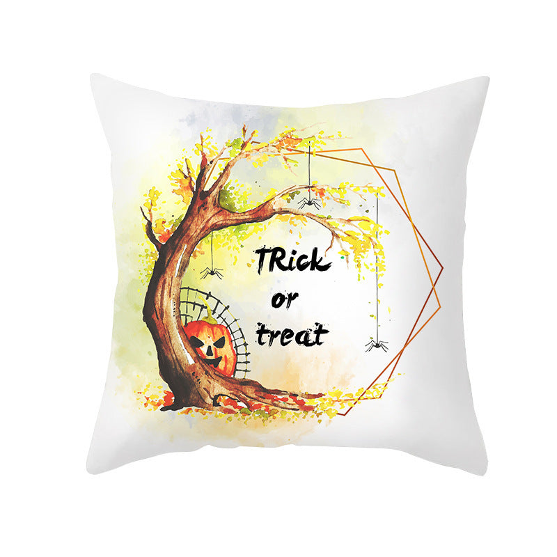 Halloween Pumpkin Letter Fleece Cushion Cover - DropOnline.co
