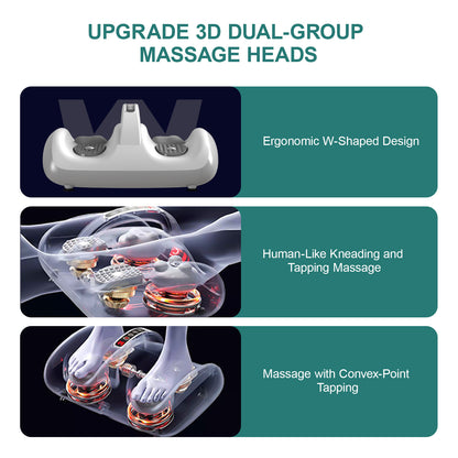 Electric Foot Massager with Light Therapy Function Adjustable Speed And Direction Control