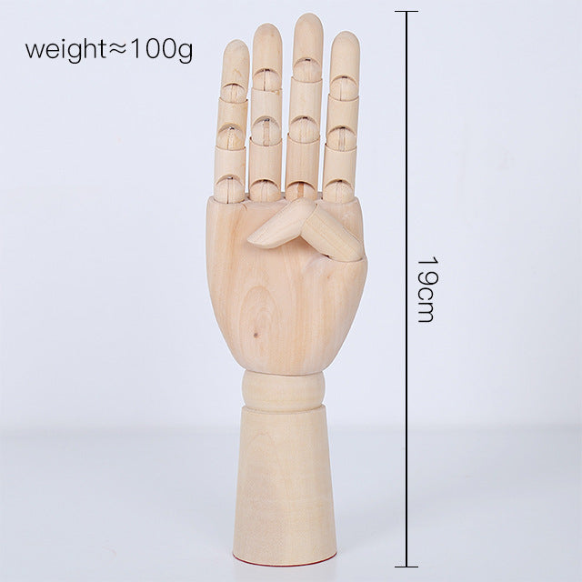 Grocery Home Decor Ornaments Lotus Wood Movable Wooden Knuckle Hand Model - DropOnline.co