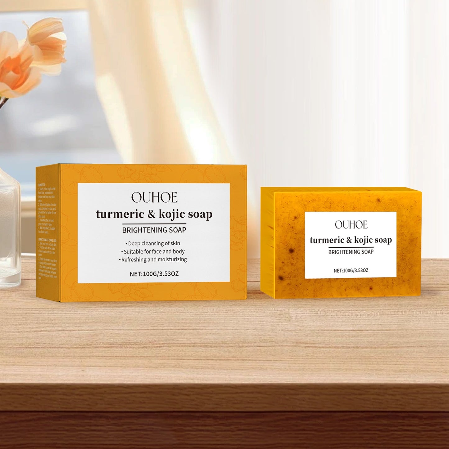 Lemon Turmeric Brightening Soap Gently Cleanses The Skin, Moisturizes, Hydrates And Replenishes Water. It Is A Facial And Body Care Soap - DropOnline.co
