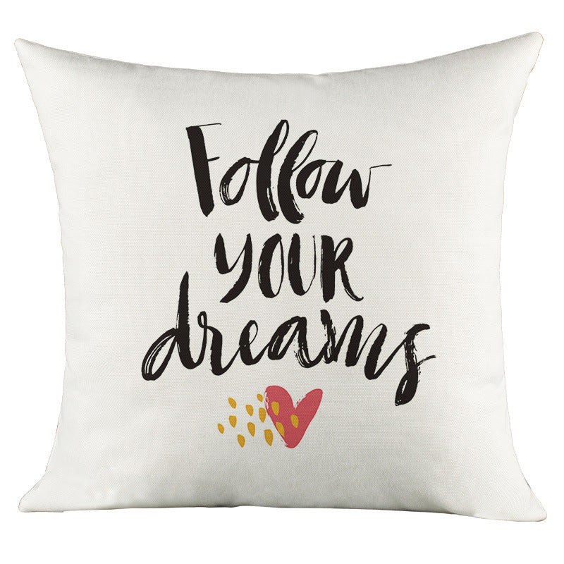Love Character Language Cushion Celebrity Famous Words Pillow Cover - DropOnline.co