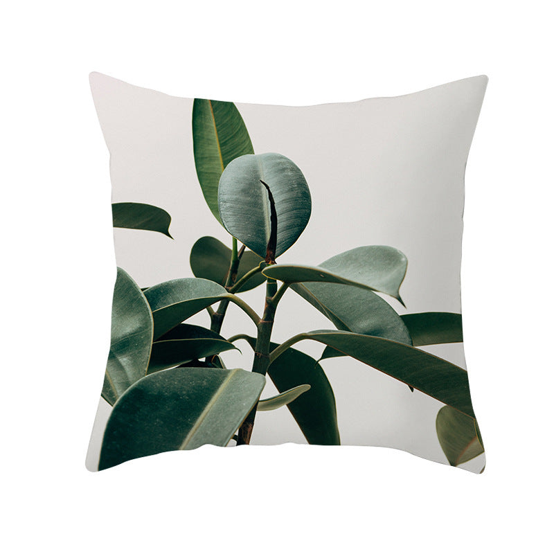 Light Tropical Plants Home Decor Peach Skin Fleece Pillowcase - DropOnline.co
