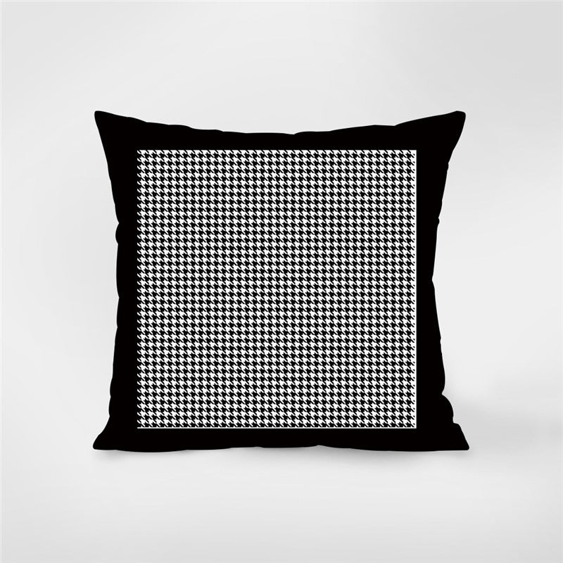 Geometric English Letter Simple And Light Luxury Waist Cushion Pillowcase - DropOnline.co