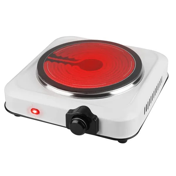 1200W Electric Infrared Single Burner Portable Heating Hot Plate Stove Countertop RV Hotplate With 7.5' Glass Cooktop Stepless Temperature Adjustments For Home RV Camp - DropOnline.co