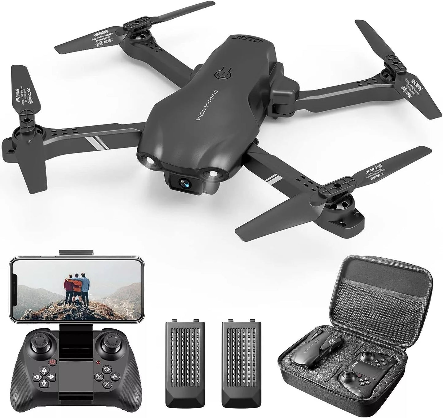 4DRC V13 RC Drone - 1080P HD Dual Camera WiFi FPV Foldable Quadcopter with 2 Batteries - DropOnline.co