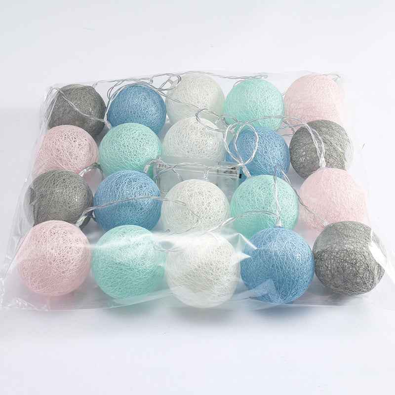 LED Cotton Ball String Lights - Festoon Ornamental Lamp for Christmas & Parties - DropOnline.co