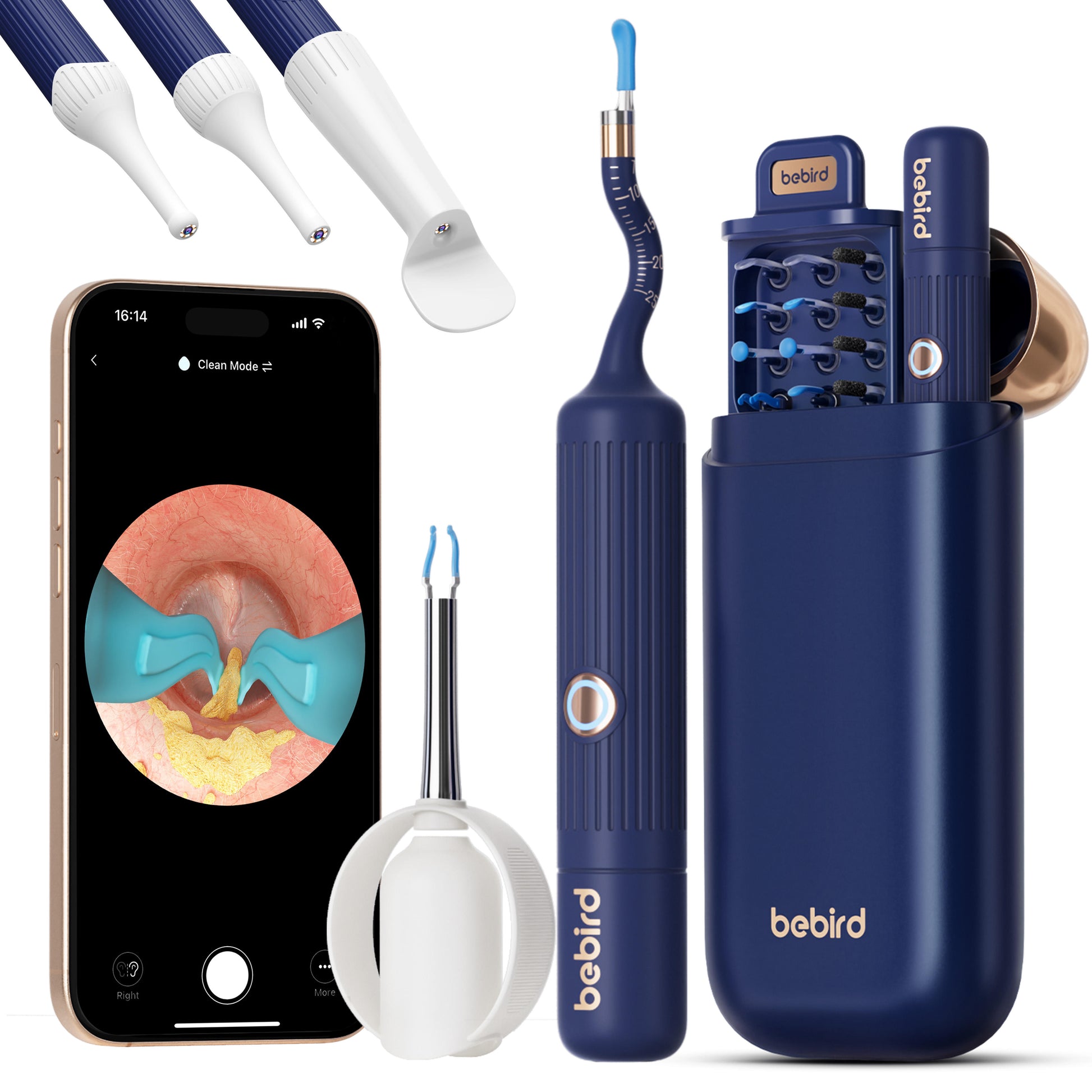 Bebird EarSight Plus Earwax Removal Tool Ear Canal Cleaner, Equipped With A Camera For Ear Nose Throat Examination. - DropOnline.co