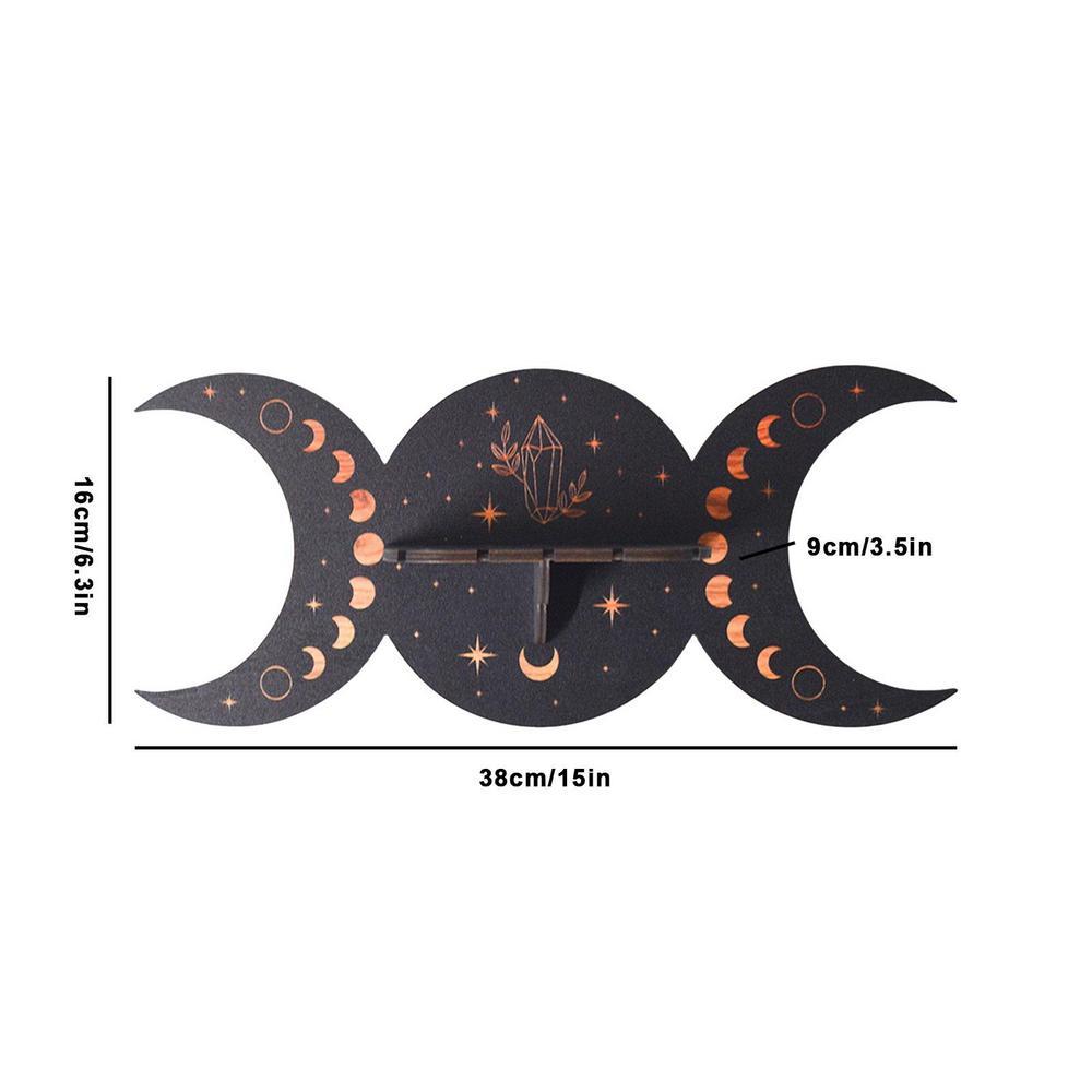 Bohemian Wood Crystal Shelving Home Decor - DropOnline.co