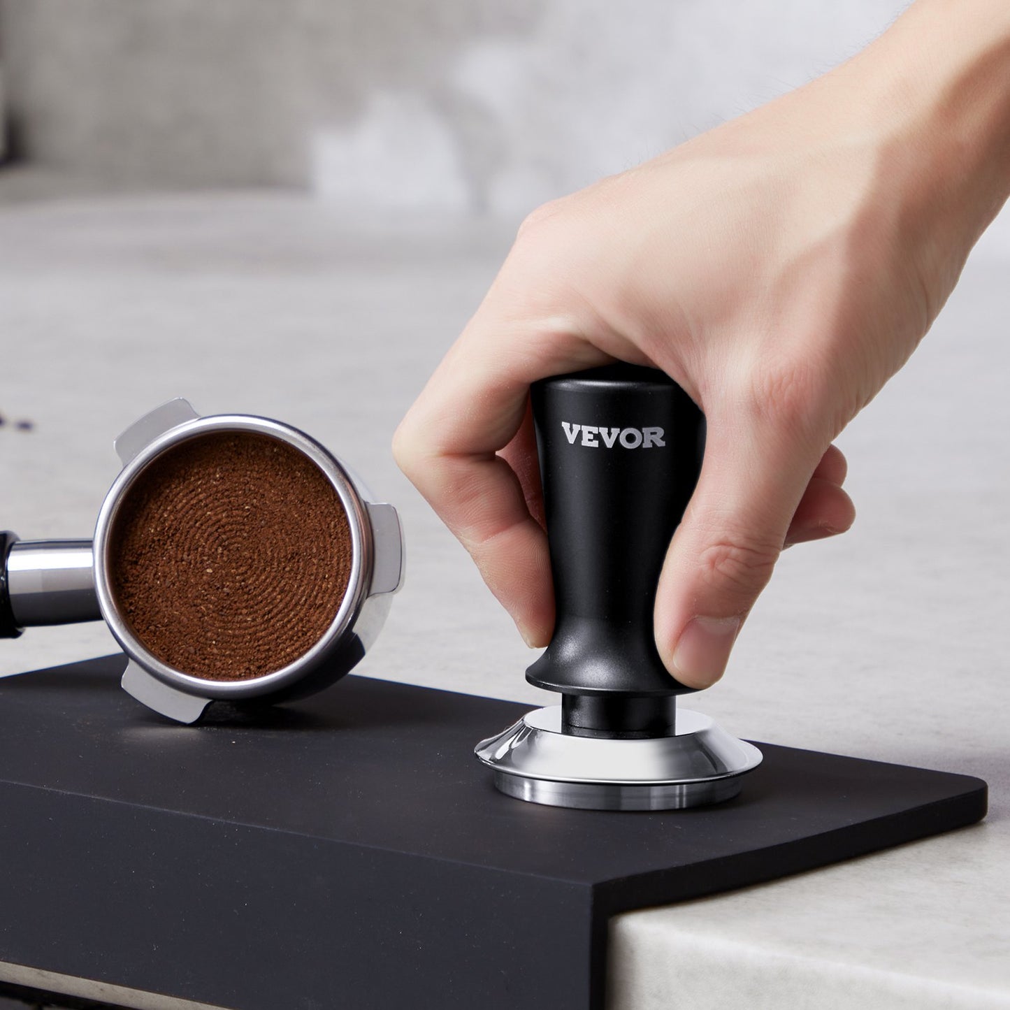 53mm Espresso Tamper Stainless Steel Coffee Tamper With Spring - DropOnline.co