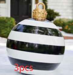 Giant Inflatable Christmas Ball 60cm - PVC Outdoor Ornament Decoration for Tree & Yard - DropOnline.co