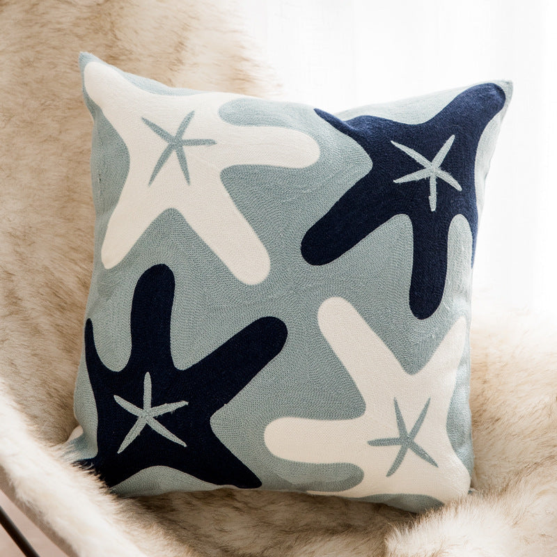 New Nordic Cotton Embroidered Flower Pillow Cushion - DropOnline.co