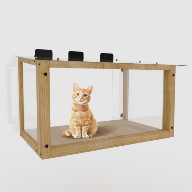 Waterproof Window Cat Perch Catio, Wood Cat Window Box, Window Catio For Indoor Cats. Suitable Single Hanging Window With An Inner Diameter Of The Window Frame With A Net Opening Width Of 24-35 In - DropOnline.co