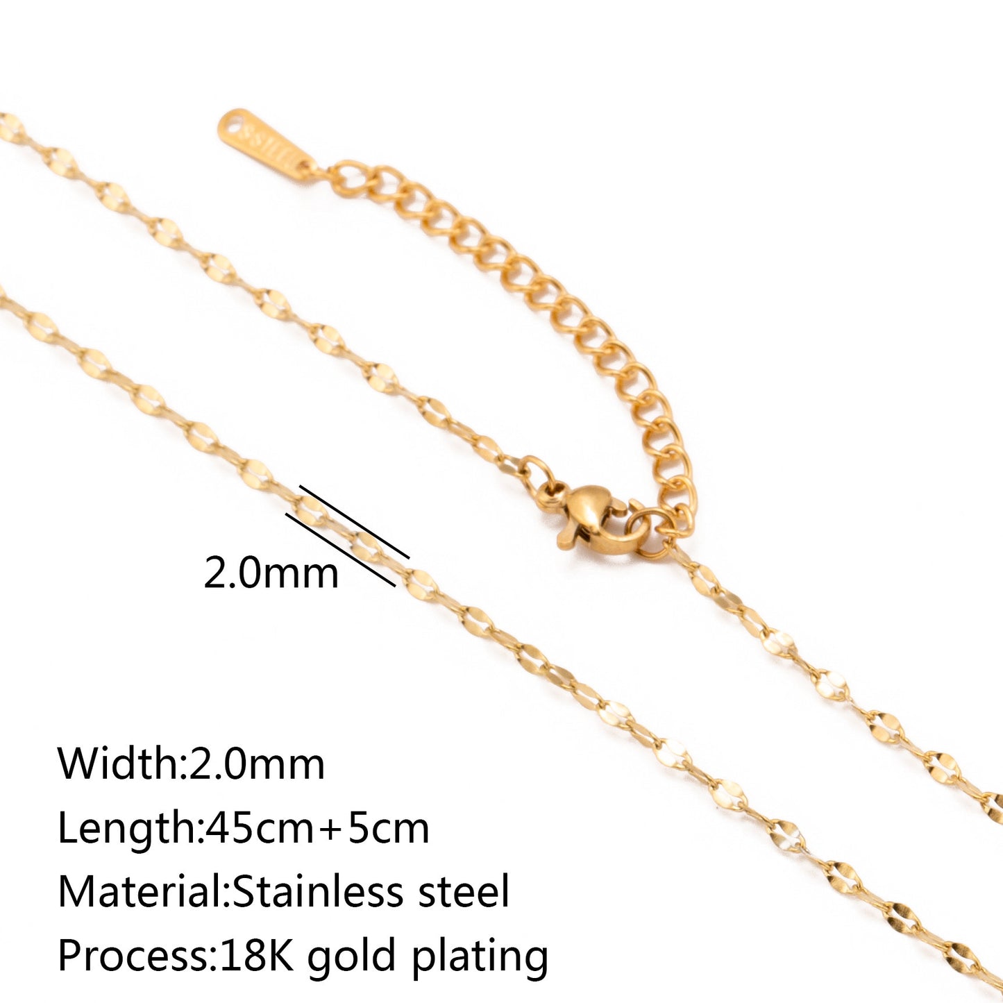 Stainless Steel Vacuum Vapor Plating 18K Gold Color Protection Lip Chain - DropOnline.co