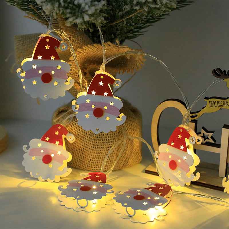 Christmas LED Character String Lights - Santa Claus Elk Snowman Ornament Decoration - DropOnline.co