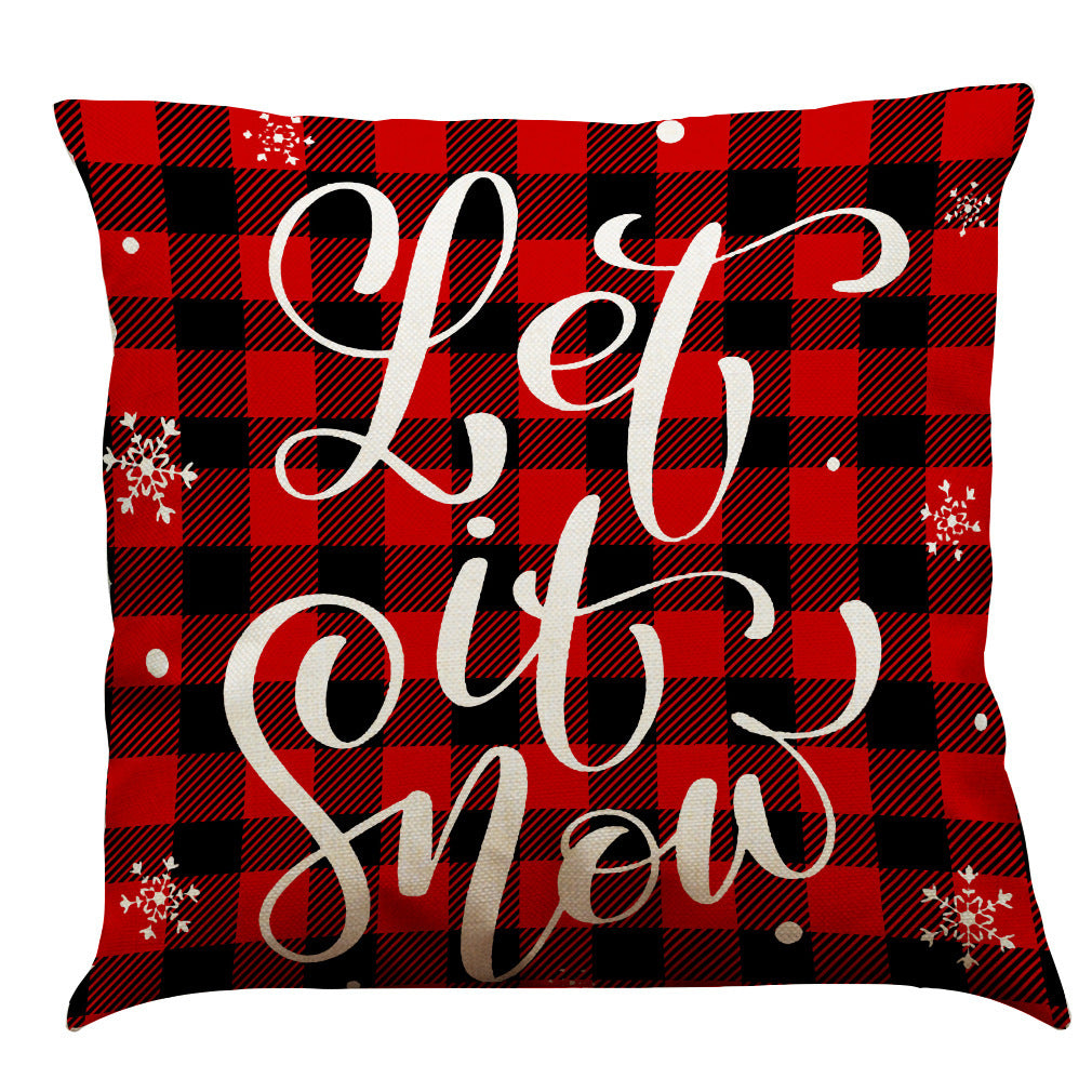 Christmas Cotton Linen Sofa Car Cushion Pillowcase - DropOnline.co