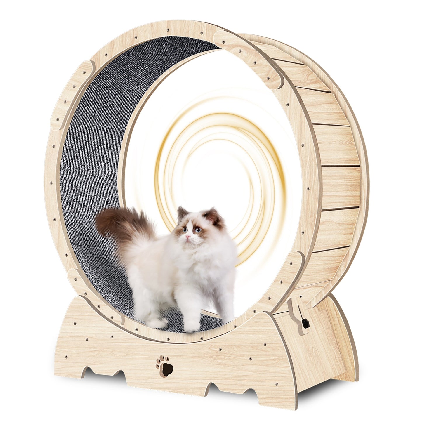 Cat Exercise Wheel For Indoor Cats, Running Wheel With Carpeted Runway - DropOnline.co