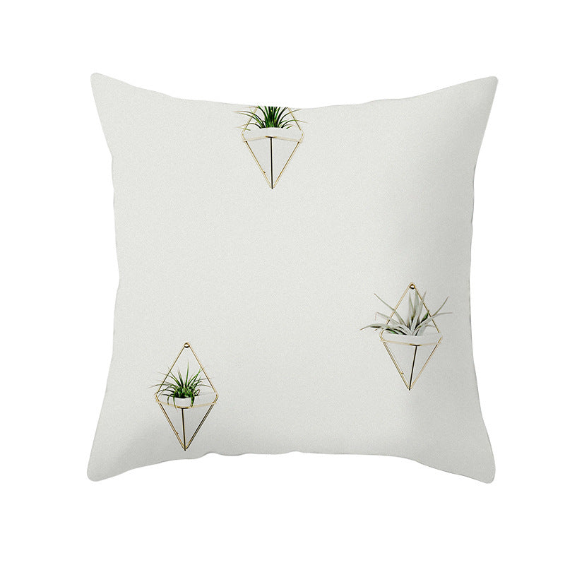 Light Tropical Plants Home Decor Peach Skin Fleece Pillowcase - DropOnline.co