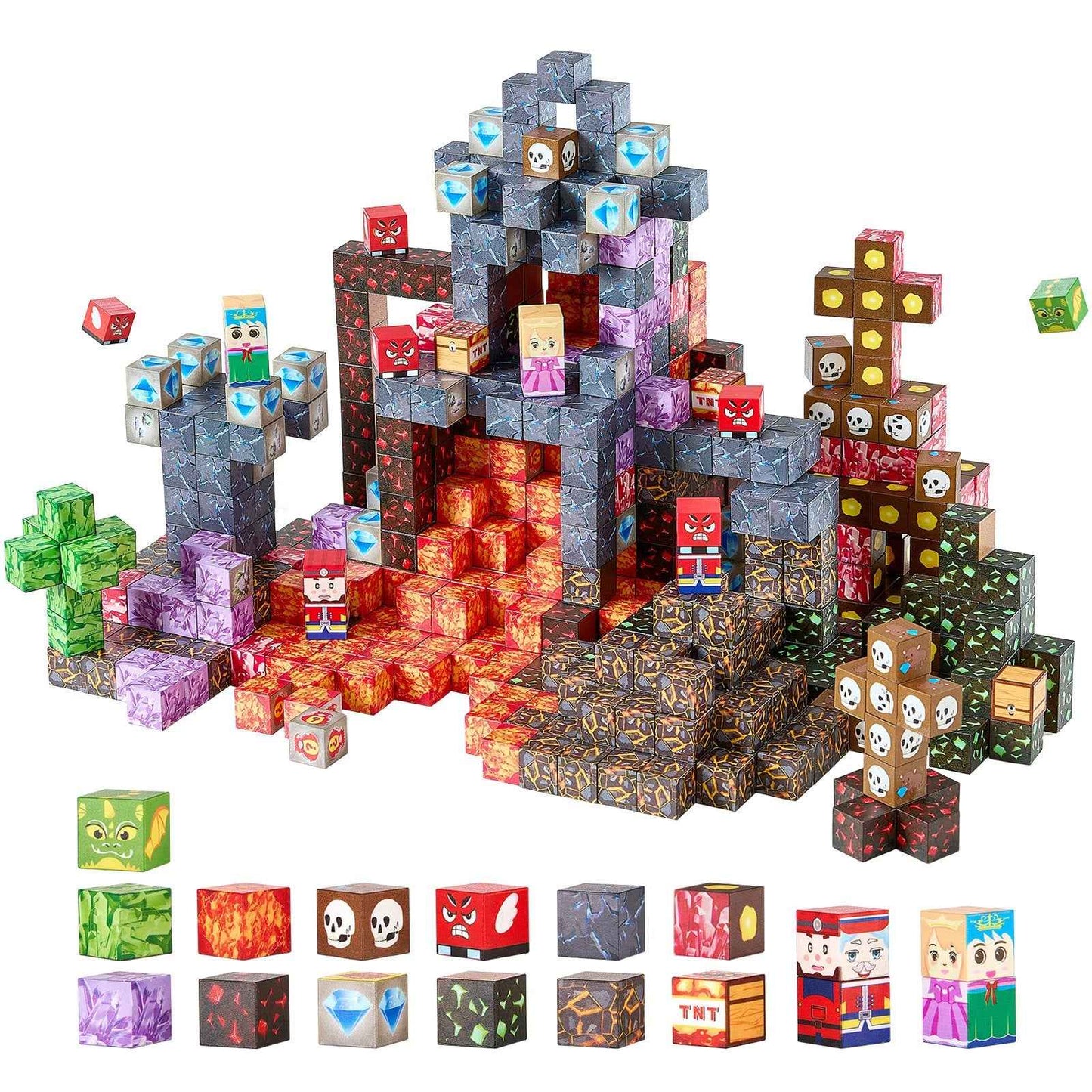Magnetic Blocks 150 PCS Dark Castle Set STEM Montessori Sensory Toys
