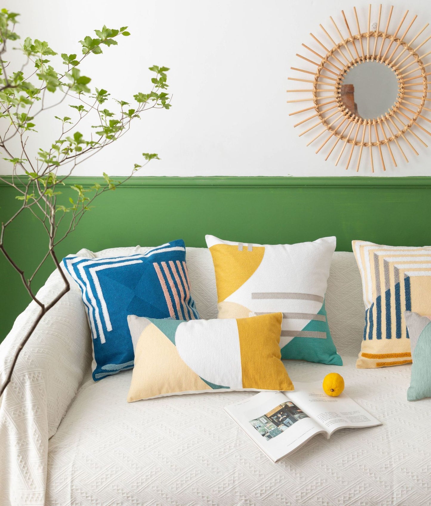 Embroidered Sofa Cushion Fashion Pillow Cover Car Cushion Embroidered Cushion - DropOnline.co