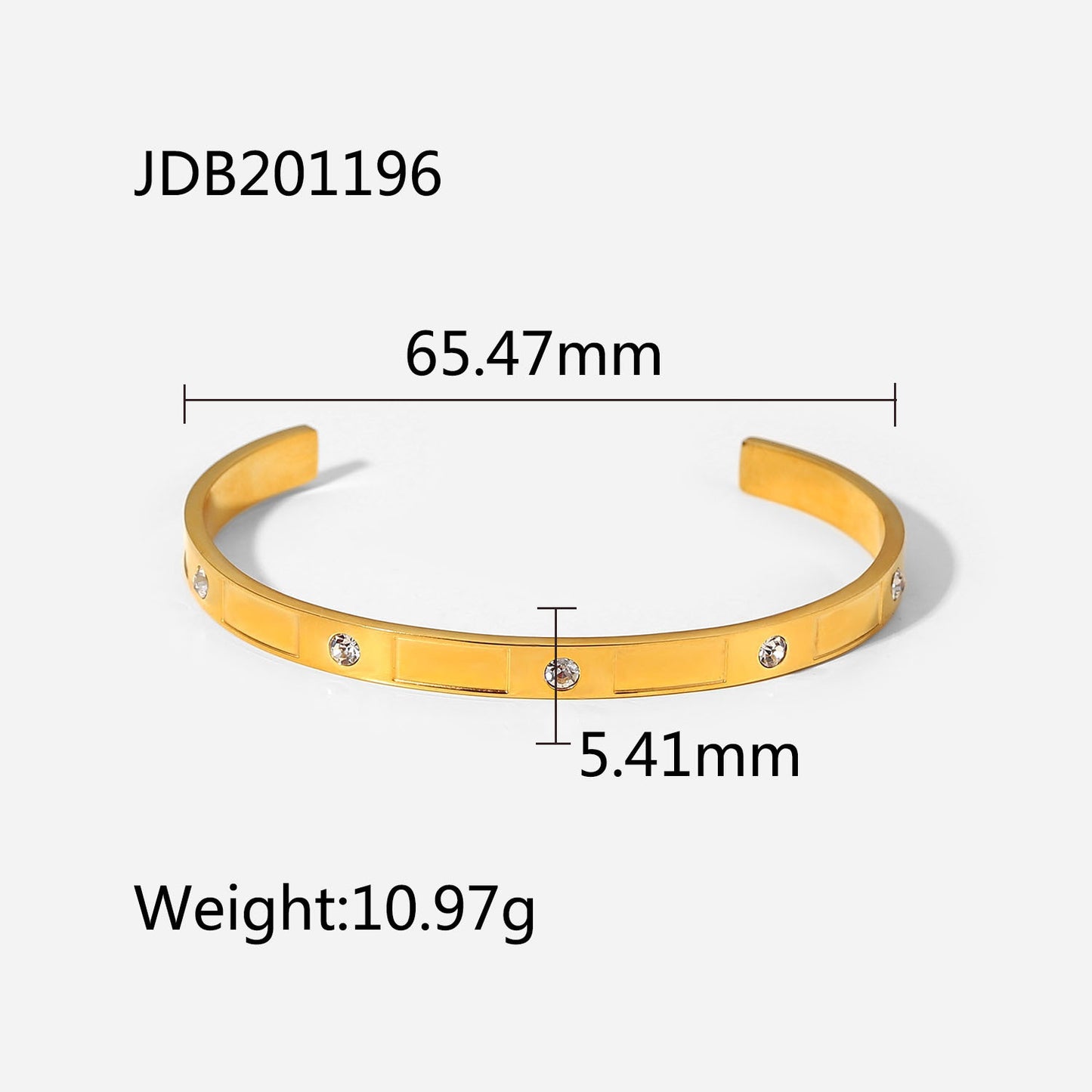 Fashionable And Versatile Gold-plated Stainless Steel Bracelets With Zirconia - DropOnline.co