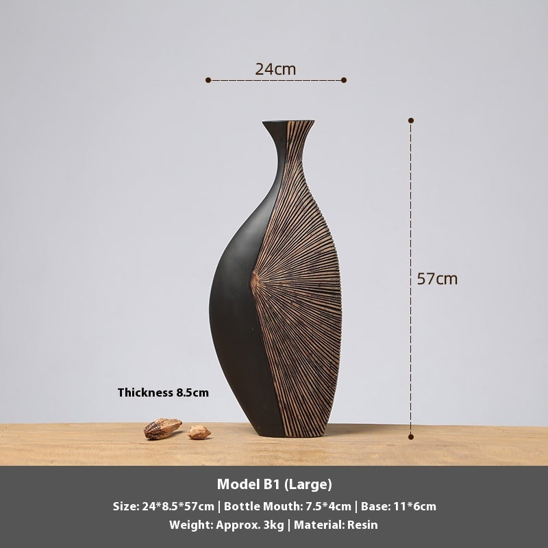 Retro Affordable Luxury Vertical High Floor Vase Decoration - DropOnline.co