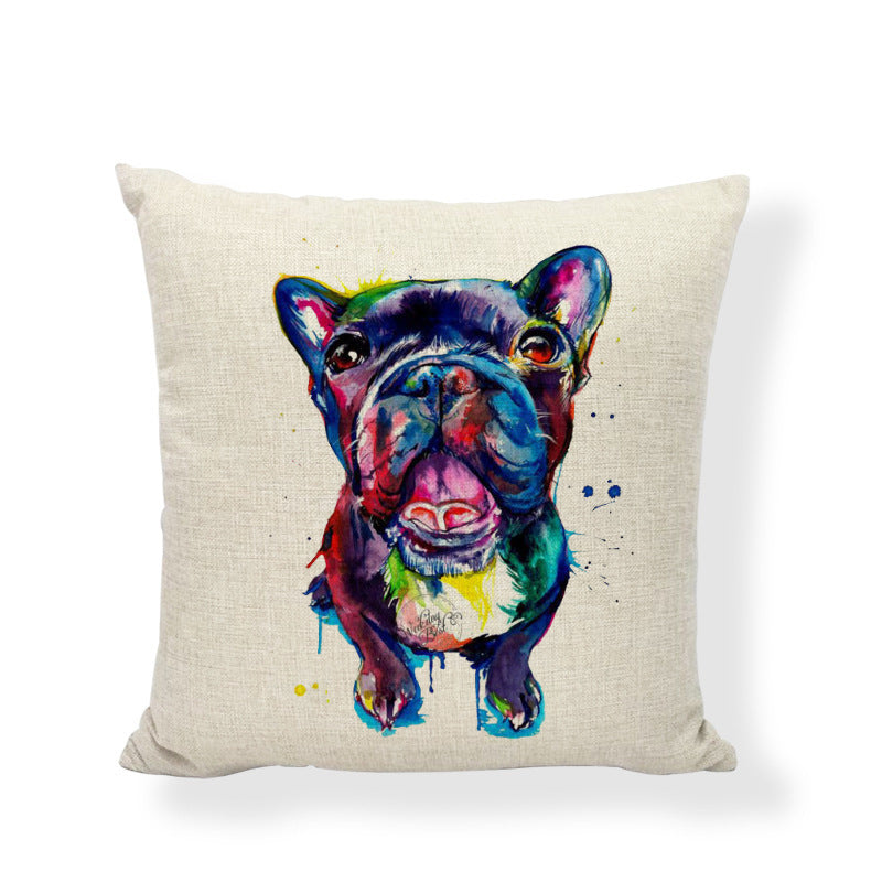 Flax Sunflower Pillowcase Sofa Cushion Waist Pillow - DropOnline.co