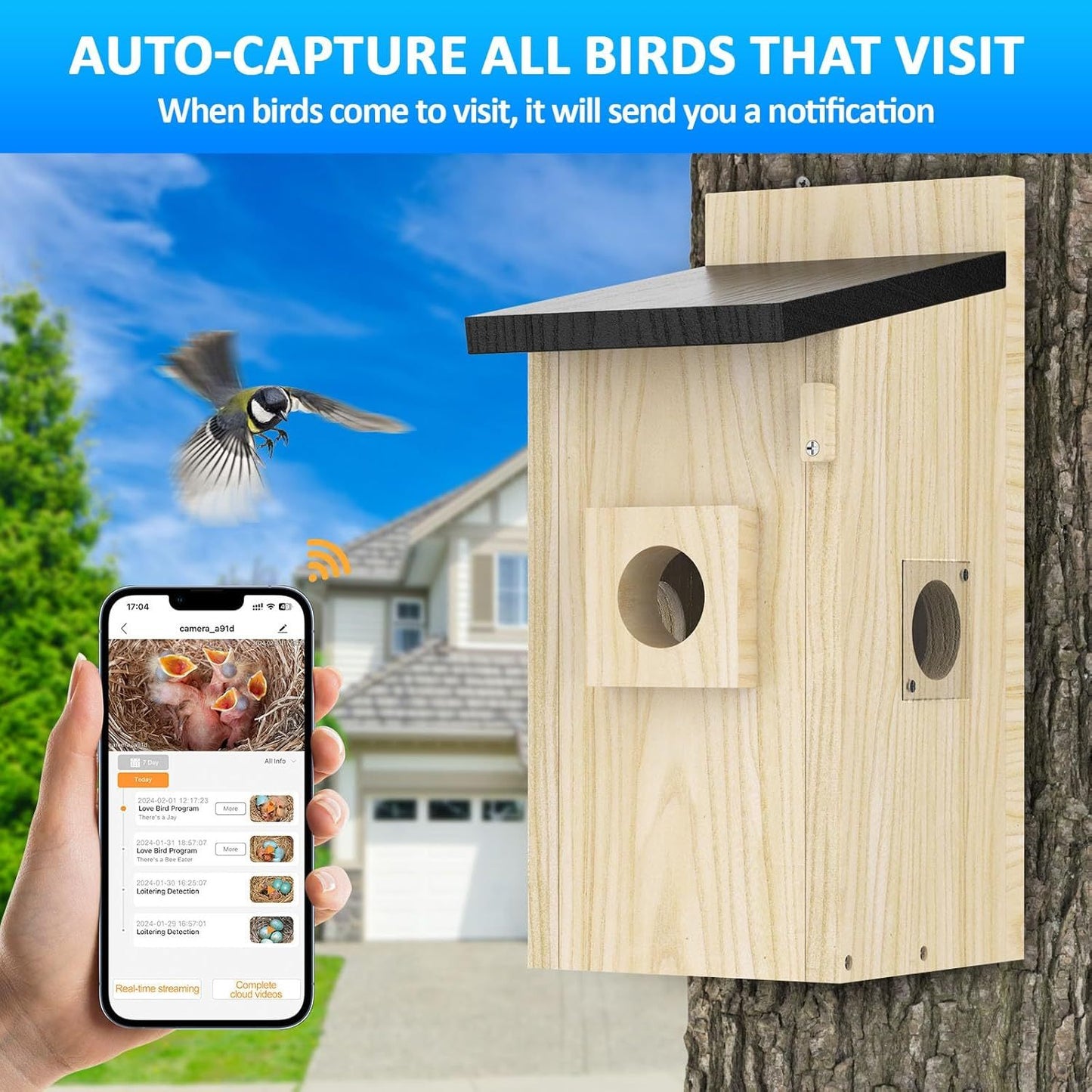 Smart Bird Houses For Outside Solar Powered,4MP Birdhouse Camera For Outdoors, Watch Bird Nesting & Hatching In Real Time, AI Identify Bird Behavior & Create, DIY Ideal Gift - DropOnline.co