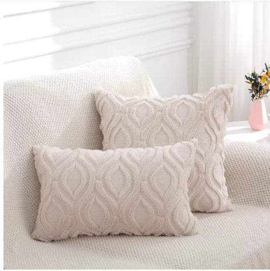 Soft Plush Pillow Lumbar Cushion Cover - DropOnline.co