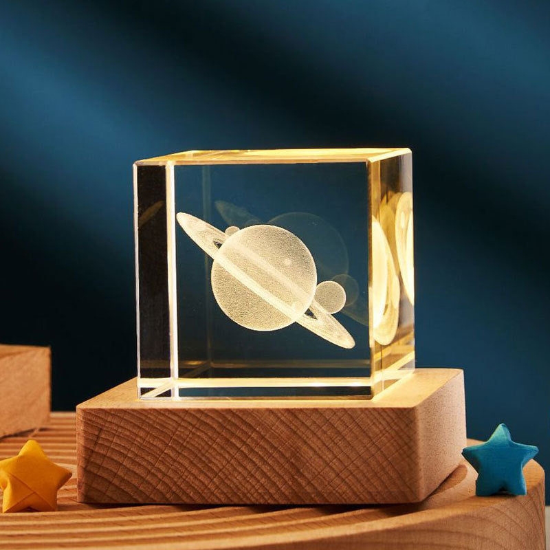 3D Transparent Crystal Cube Desktop Decoration Small Night Lamp Bedroom Home Decor For Kids Party Children Birthday Gifts - DropOnline.co