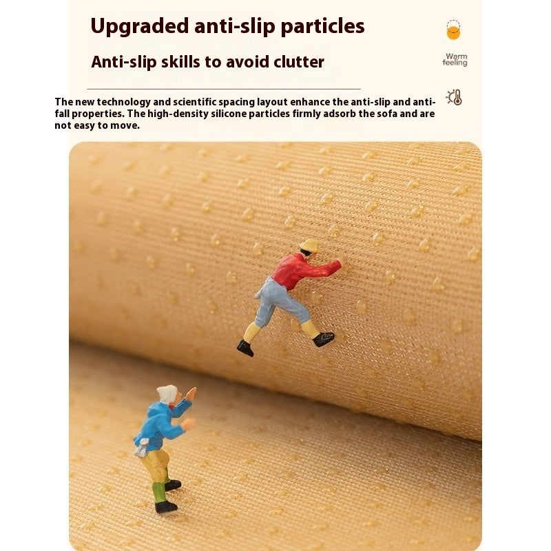 Lambswool Sofa Cushion Solid Color Non-slip Sofa Seat Cover - DropOnline.co