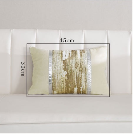 Light Luxury Sofa Cushion Living Room Nordic Velvet Printing Pillow Simple Modern Model Room Pillow Pillowcase - DropOnline.co