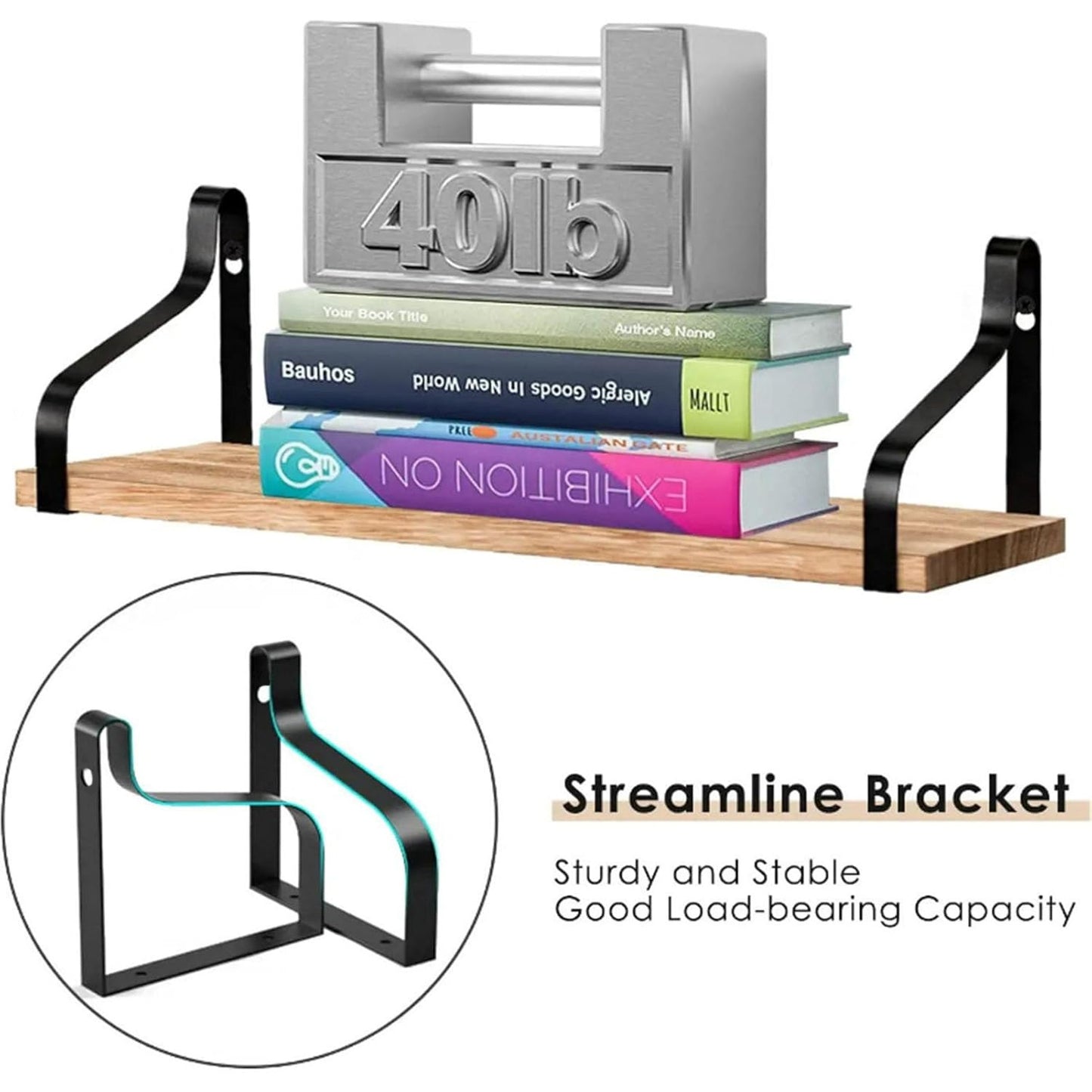 3 Pcs Wood Floating Shelves - DropOnline.co