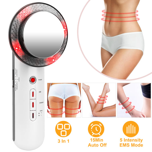 1Pc Ultrasonic Body Shaping Machine 3 In 1 Multifunctional EMS Infrared Massager Fat Remover For Belly Waist Leg Arm Skincare - DropOnline.co
