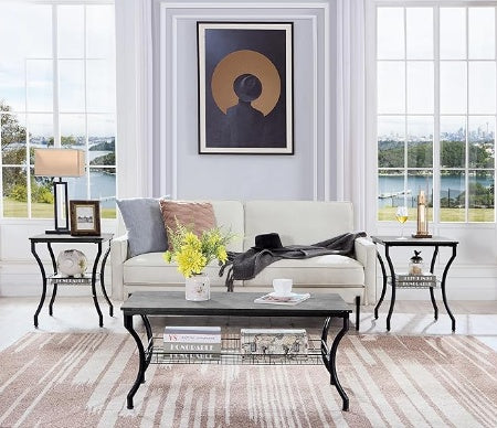 3-piece Living Room Set, Coffee Table And Coffee Table - DropOnline.co