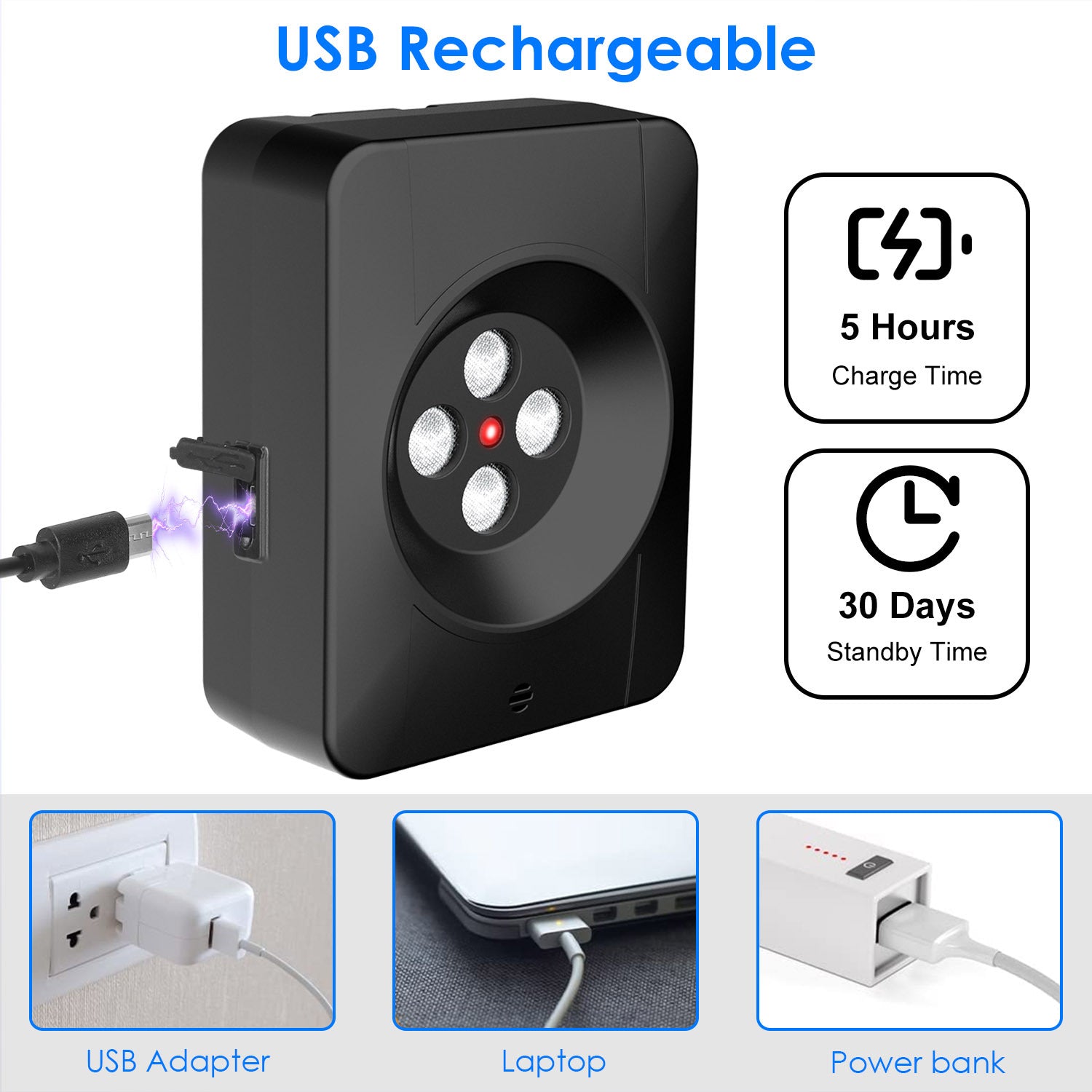 1Pc Ultrasonic Anti Barking Device Indoor Outdoor Dog Bark Control With 3 Frequency Levels Max 32.8Feet Sensing Distance For Most Dog Sizes - DropOnline.co