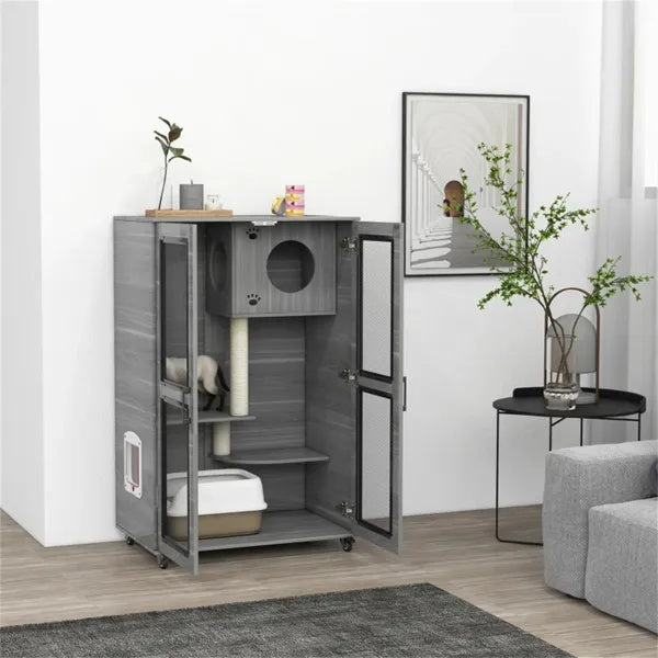 Cat Villa, Cat Apartment With Wheels - DropOnline.co