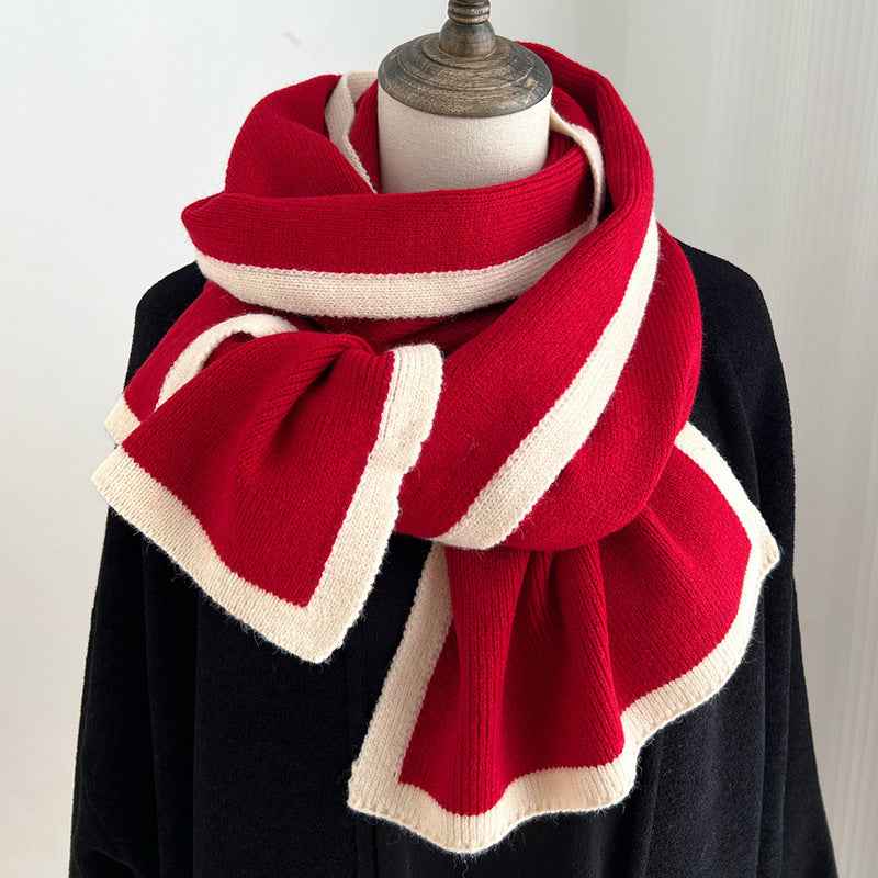 Color Matching Scarf - Knitted Wool Winter Wrap