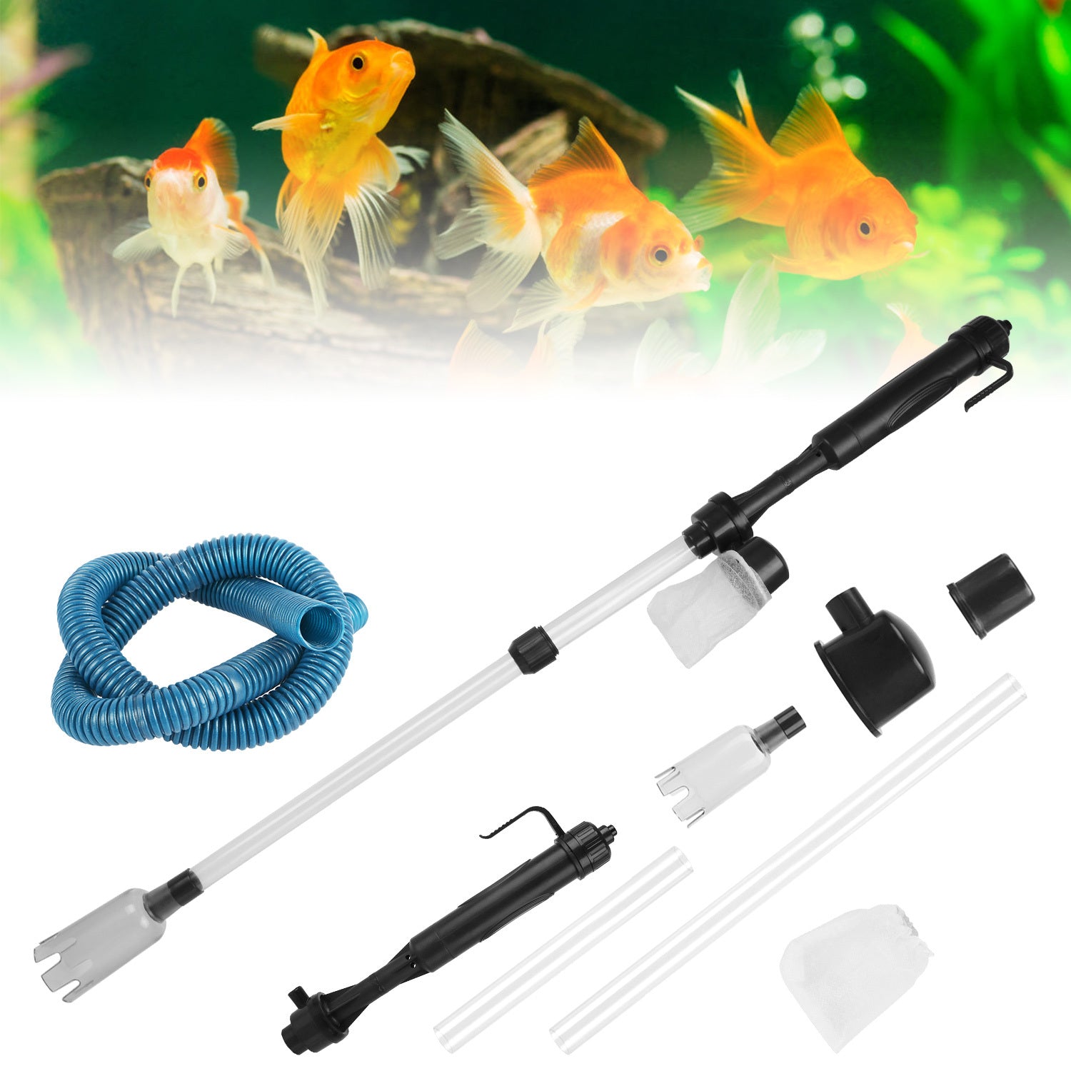 Battery-Operated Aquarium Vacuum Gravel Cleaner - DropOnline.co