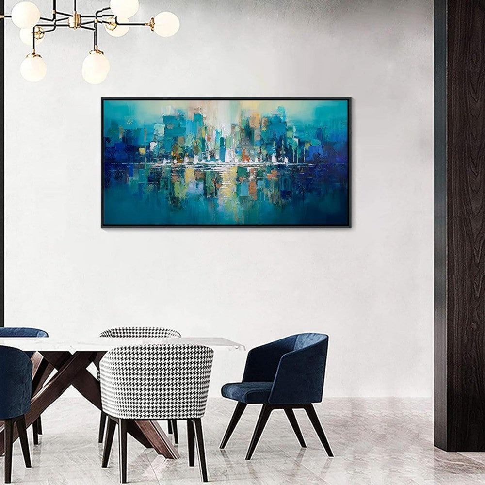 Bright Wall Art Picture Handmade Oil Painting Abstract Texture Canvas Poster Large Mural Decor Living Room Bedroom Porch Hotel - DropOnline.co