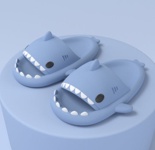 Adult's Slippers Indoor Outdoor Funny Shark Cartoon - DropOnline.co