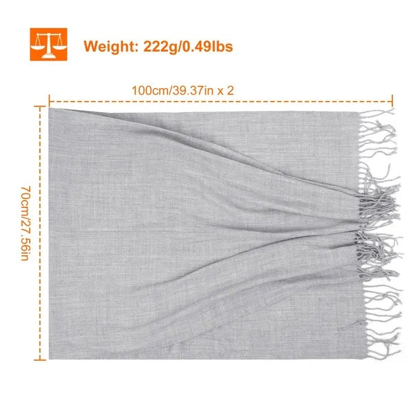 Unisex Oversized Cashmere Wool Shawl - Winter Blanket Wrap - DropOnline.co